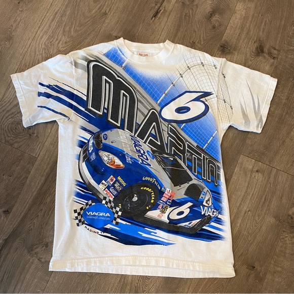 Nascar Other - Vintage Y2K Nascar Mark Martin #6 Racing Double Sided T-Shirt Size Large